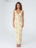 Soleil Floral Plunge Maxi Dress