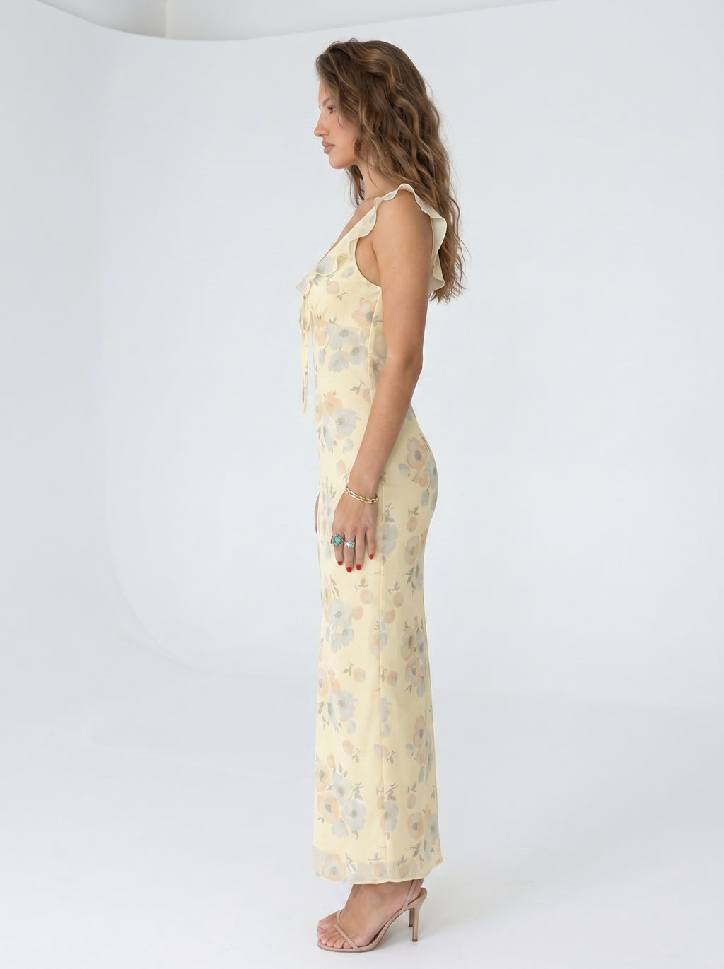 Soleil Floral Plunge Maxi Dress