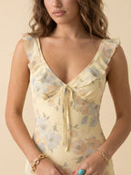 Soleil Floral Plunge Maxi Dress