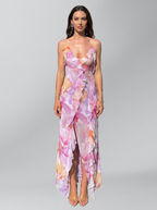Floral Ruffle Maxi Dress