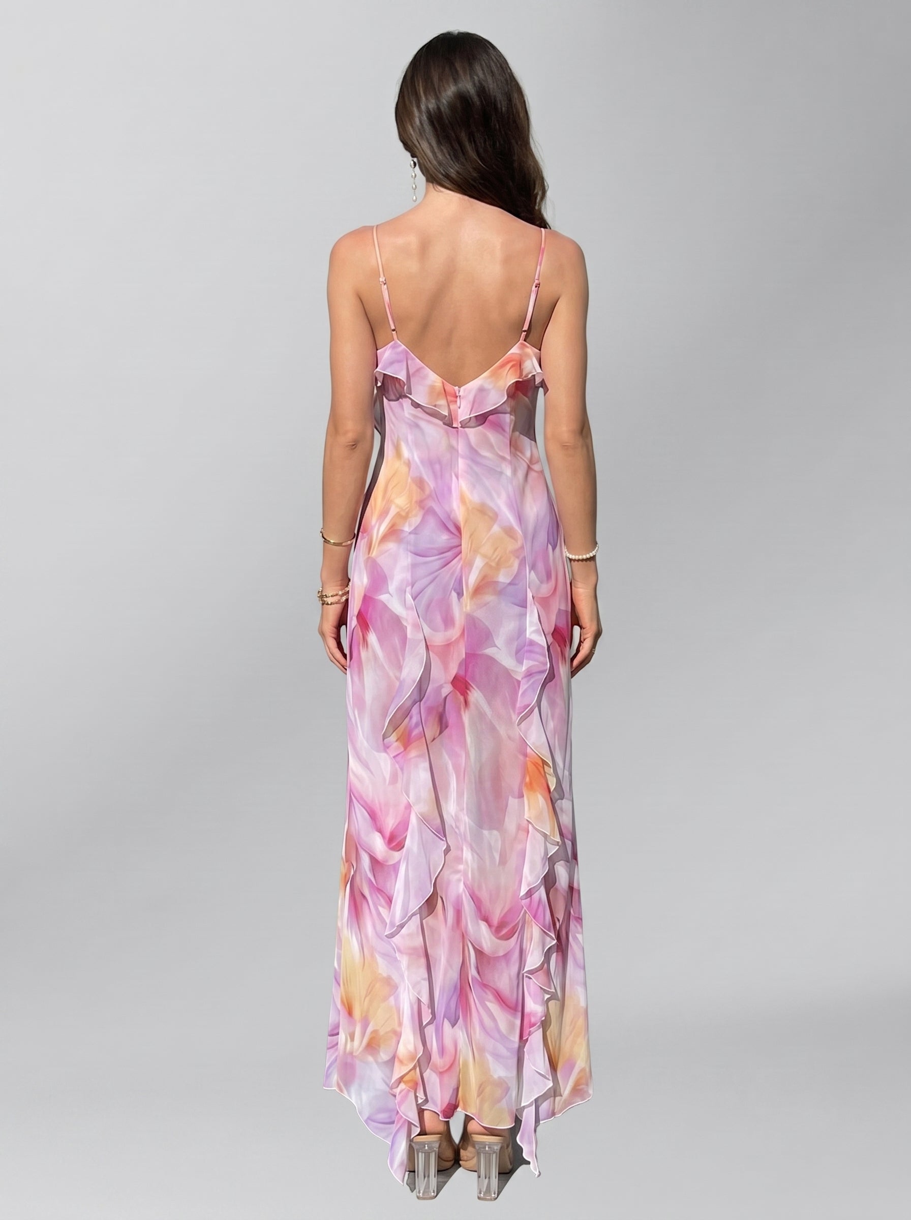 Floral Ruffle Maxi Dress