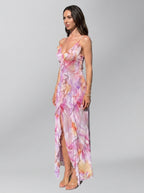 Floral Ruffle Maxi Dress