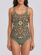 Flowy Tankini Two-Piece Swimsuit